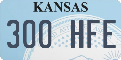 KS license plate 300HFE