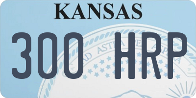 KS license plate 300HRP