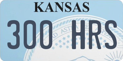 KS license plate 300HRS