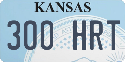 KS license plate 300HRT
