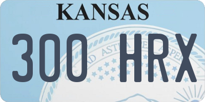 KS license plate 300HRX