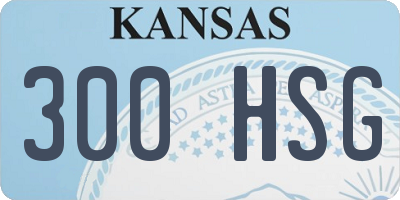 KS license plate 300HSG
