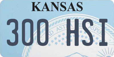 KS license plate 300HSI