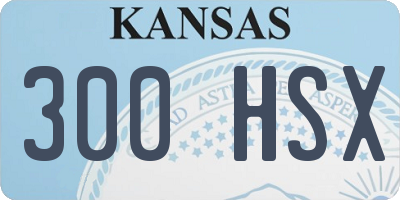 KS license plate 300HSX
