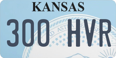 KS license plate 300HVR
