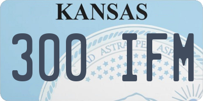 KS license plate 300IFM