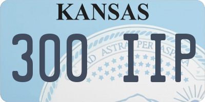 KS license plate 300IIP