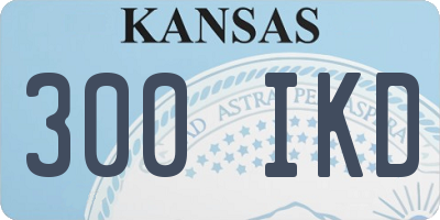 KS license plate 300IKD