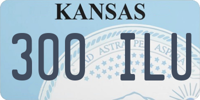 KS license plate 300ILU