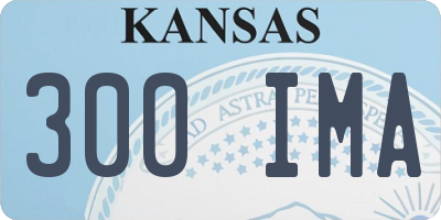 KS license plate 300IMA