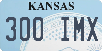 KS license plate 300IMX