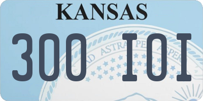 KS license plate 300IOI