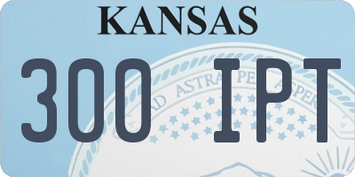 KS license plate 300IPT
