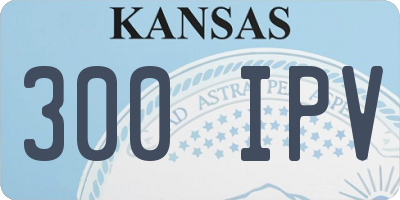 KS license plate 300IPV