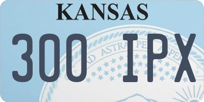 KS license plate 300IPX