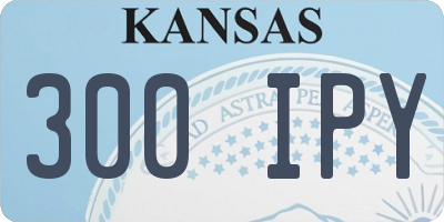 KS license plate 300IPY