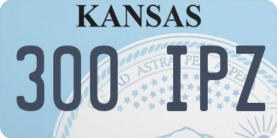 KS license plate 300IPZ