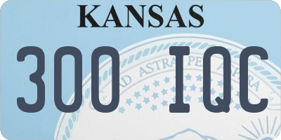 KS license plate 300IQC