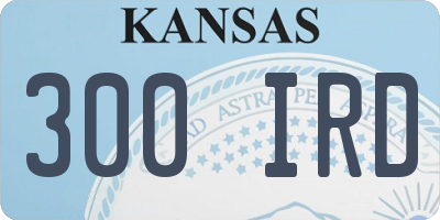 KS license plate 300IRD