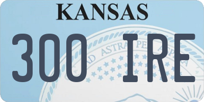 KS license plate 300IRE
