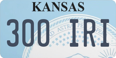 KS license plate 300IRI