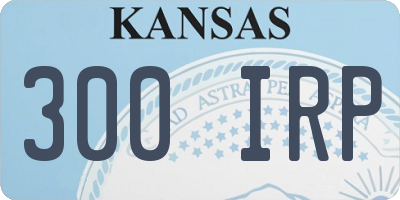 KS license plate 300IRP