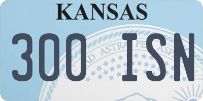 KS license plate 300ISN