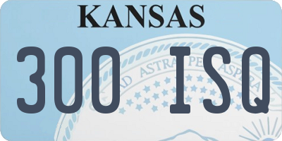 KS license plate 300ISQ