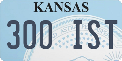 KS license plate 300IST