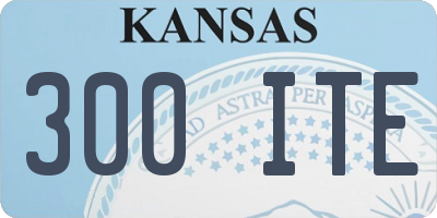 KS license plate 300ITE