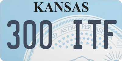 KS license plate 300ITF
