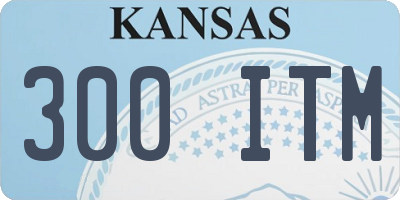 KS license plate 300ITM