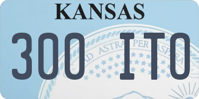 KS license plate 300ITO