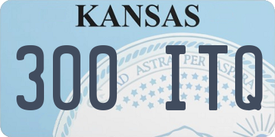 KS license plate 300ITQ