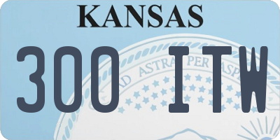 KS license plate 300ITW