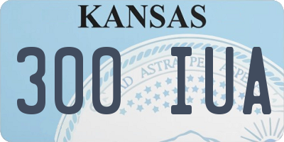 KS license plate 300IUA
