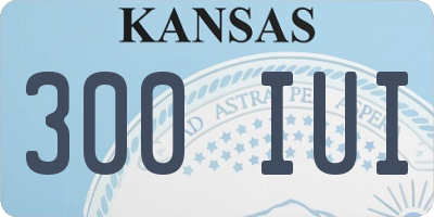 KS license plate 300IUI