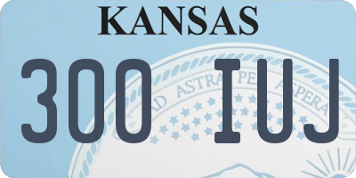 KS license plate 300IUJ