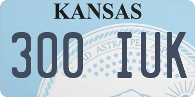 KS license plate 300IUK