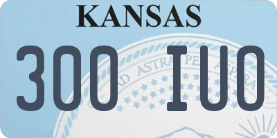 KS license plate 300IUO
