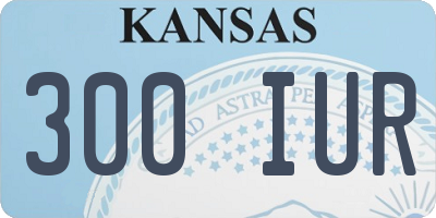 KS license plate 300IUR