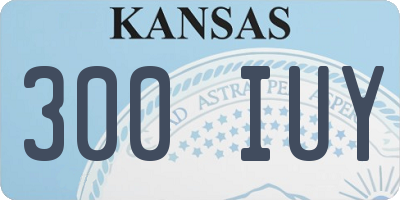 KS license plate 300IUY