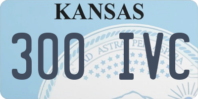 KS license plate 300IVC