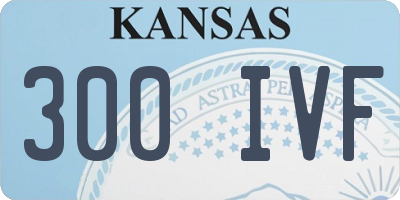 KS license plate 300IVF