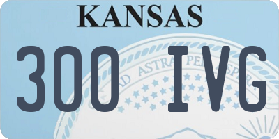 KS license plate 300IVG