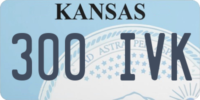 KS license plate 300IVK