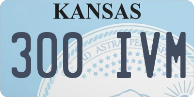KS license plate 300IVM