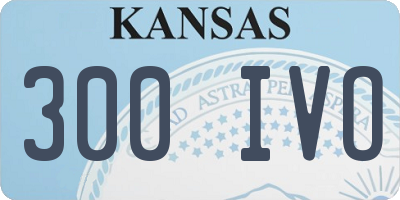 KS license plate 300IVO