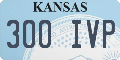 KS license plate 300IVP