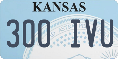 KS license plate 300IVU